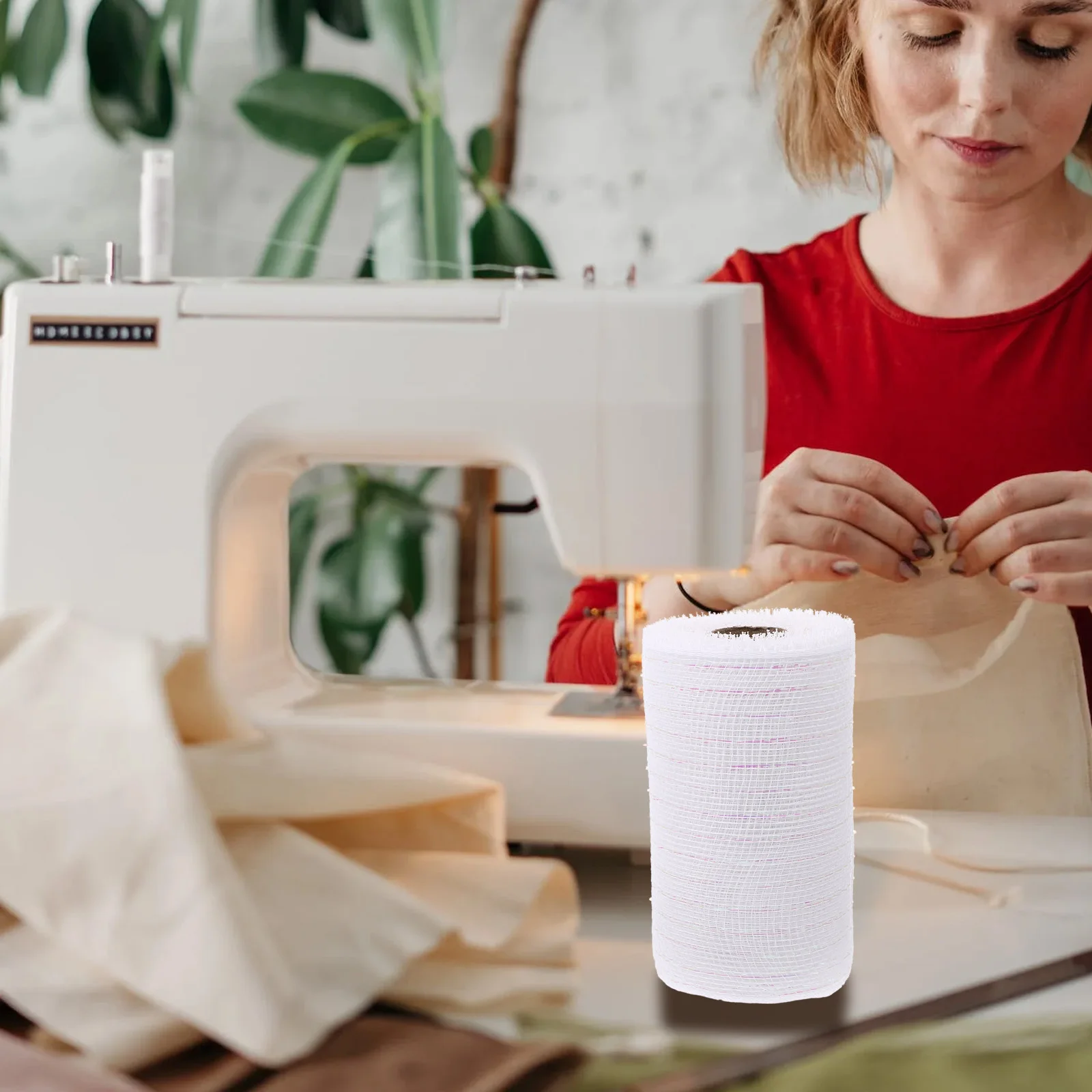 

Decorative Mesh Ribbons 2 Rolls Plastic Bouquet Packing Gift Wrapping Ribbon Party Materials Christmas Wreaths Floral Crafts