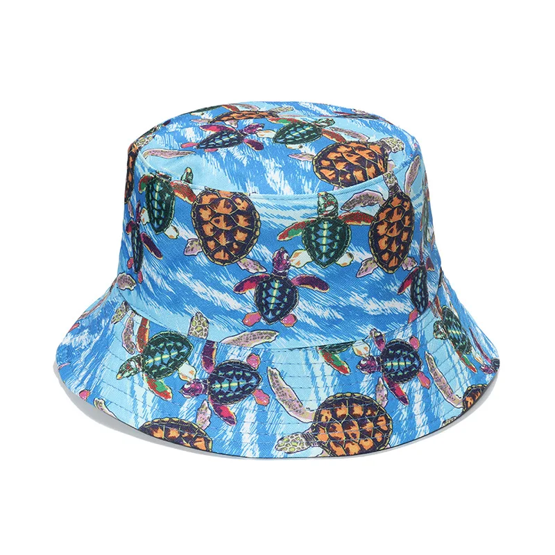 Doppelseitiger Fischerhut mit Ozean-Aufdruck für Männer/Frauen, atmungsaktive Fischermütze für Strand, Reisen und Outdoor, lässiger Hip-Hop – Detail 6