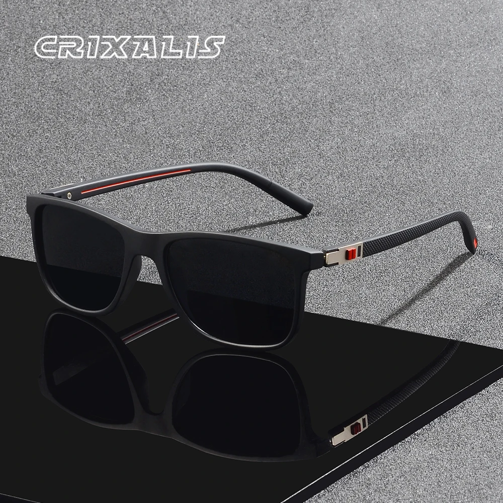 CRIXALIS Occhiali da sole polarizzati quadrati per uomo e donna Pesca Corsa Ombra antiriflesso UV400 lentes de sol hombre