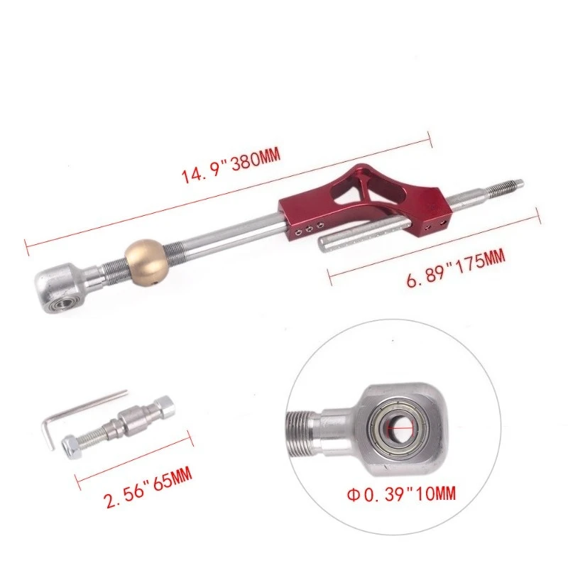 Car modification, suitable for  K-TUNED Civic second-generation aluminum alloy heightened extension hanging gear lever