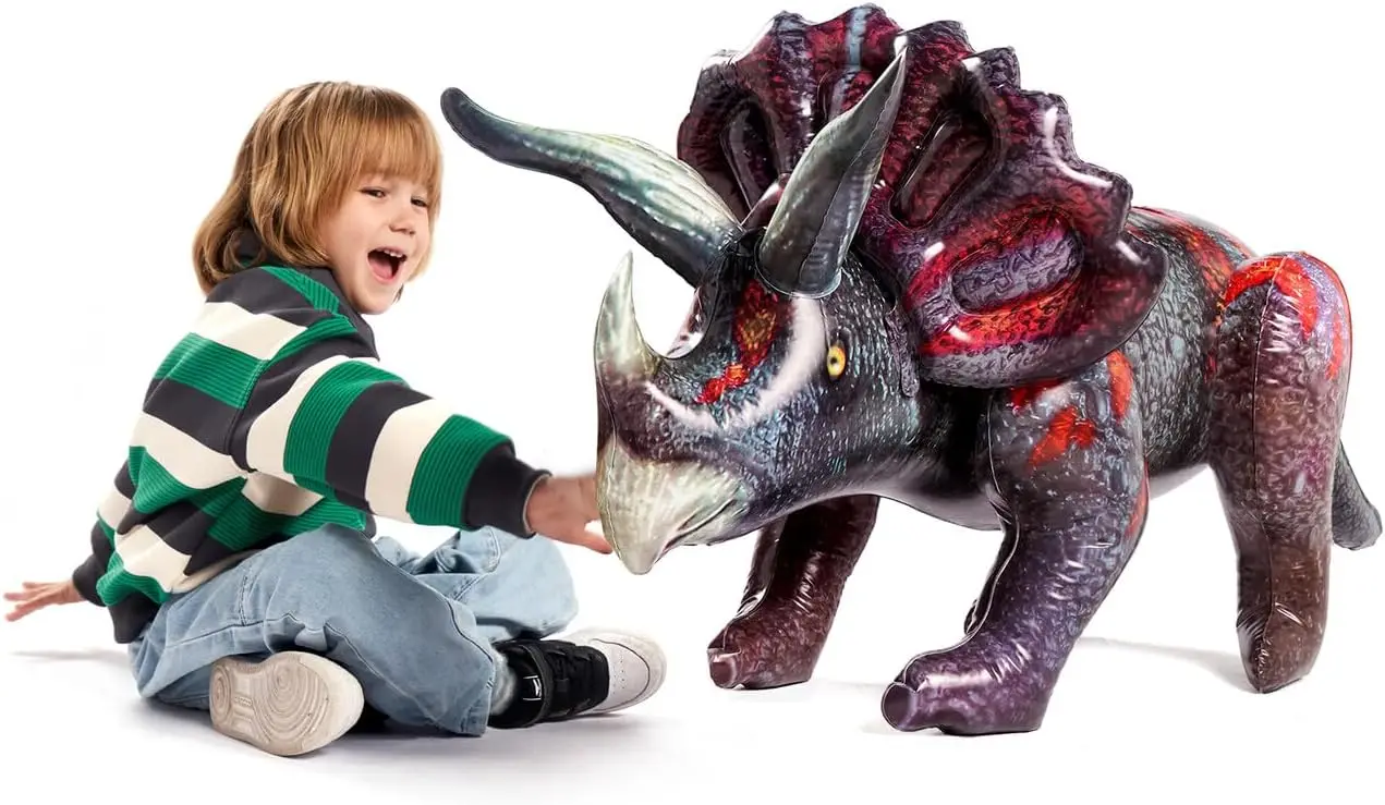 JOYFY 43 "Triceratops Opblaasbare Dinosaurus Speelgoed Feestdecoraties voor Kinderen en Volwassenen Verjaardagsfeestje Verjaardag Chirstmas Gift