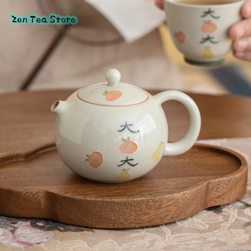 Ice Table Hand-painted Ceramic Lovely Xishi Pot Small Fresh Bubble Home One Teapot Kung Fu Tea Set Great Success