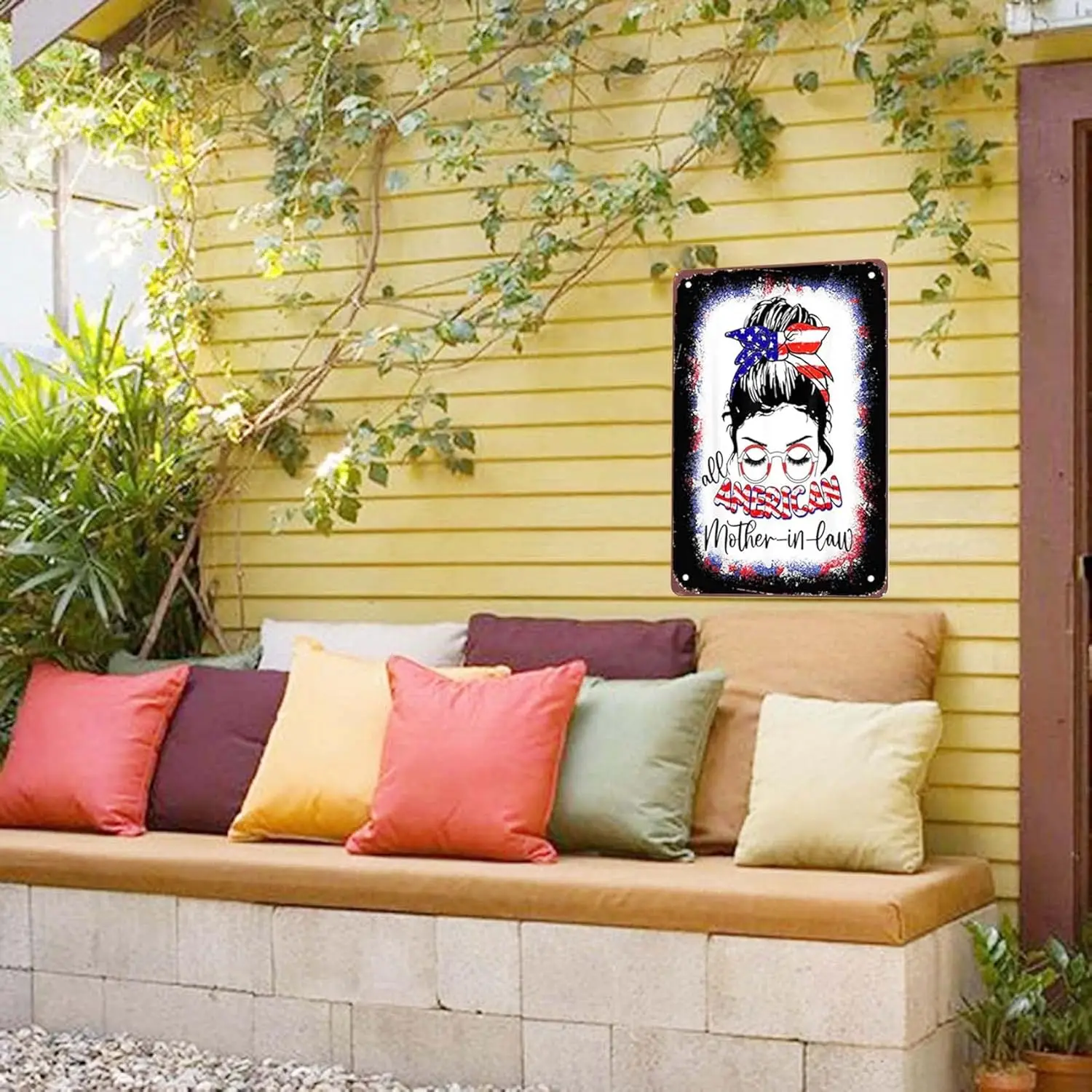 علامة معدنية عتيقة تحذيرية هذه الممتلكات محمية بطة عالية المدربة في الهواء الطلق ساحة المنزل شارع حديقة باب المرآب المعدني S