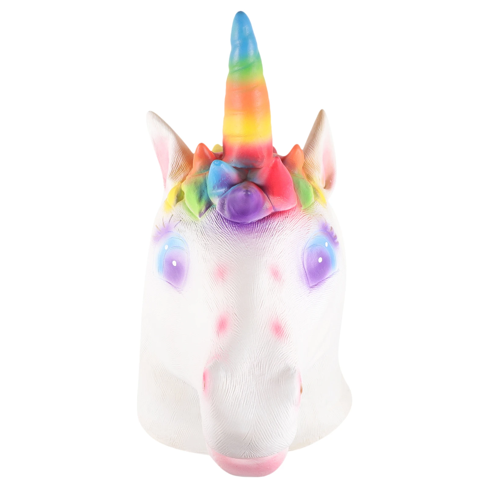 

Unicorn Head Mask Cute Halloween Animal Costume Emulsion Masks for Adults Cosplay