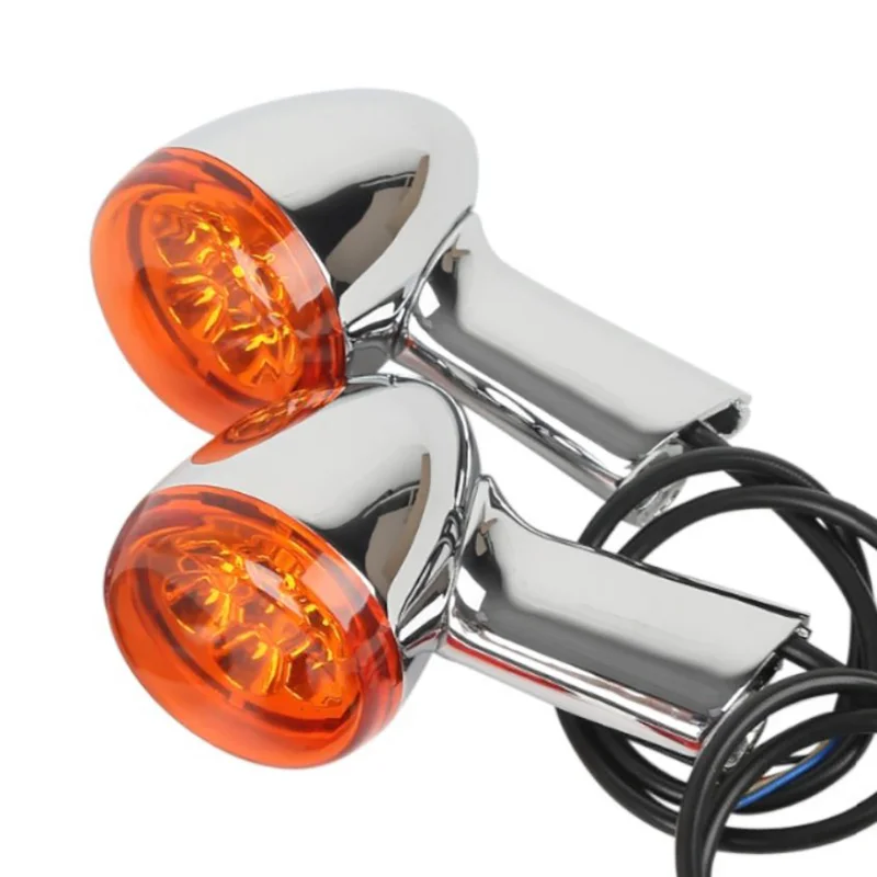 Motorcycle LED Turn Signals Yellow LED Turn Signal Lights Mini Blinker Turn Light Lamp for Harley Sportster XL883 XL1200 1992-up