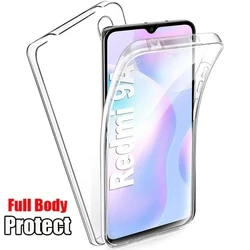 360 Ganzkörper abdeckung Silikon hülle für Xiaomi Redmi 8 9 10 11a 12 13c 9t 9c 9a 10c 10a 12c doppelt transparente Abdeckung