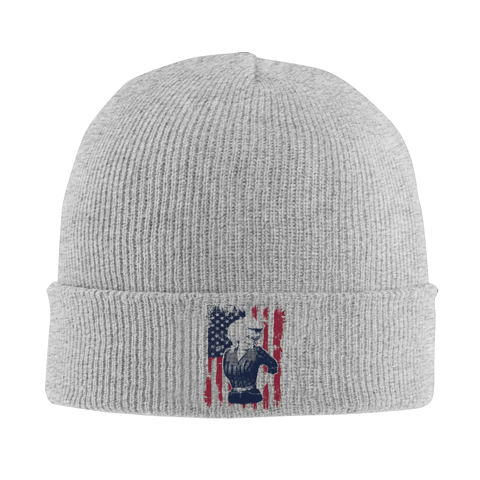 Dolly Parton American Flag Hat Autumn Winter Beanies Warm  Caps Men Women Acrylic Bonnet