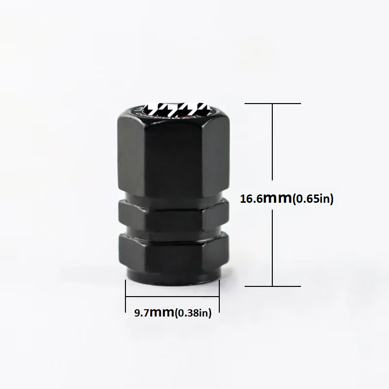 4‑Pack Aluminum Alloy Tire Valve Stem Caps, Hexagonal Dust Caps, Fits Most Cars, Motorcycles, Bicycles, SUV and Light Trucks