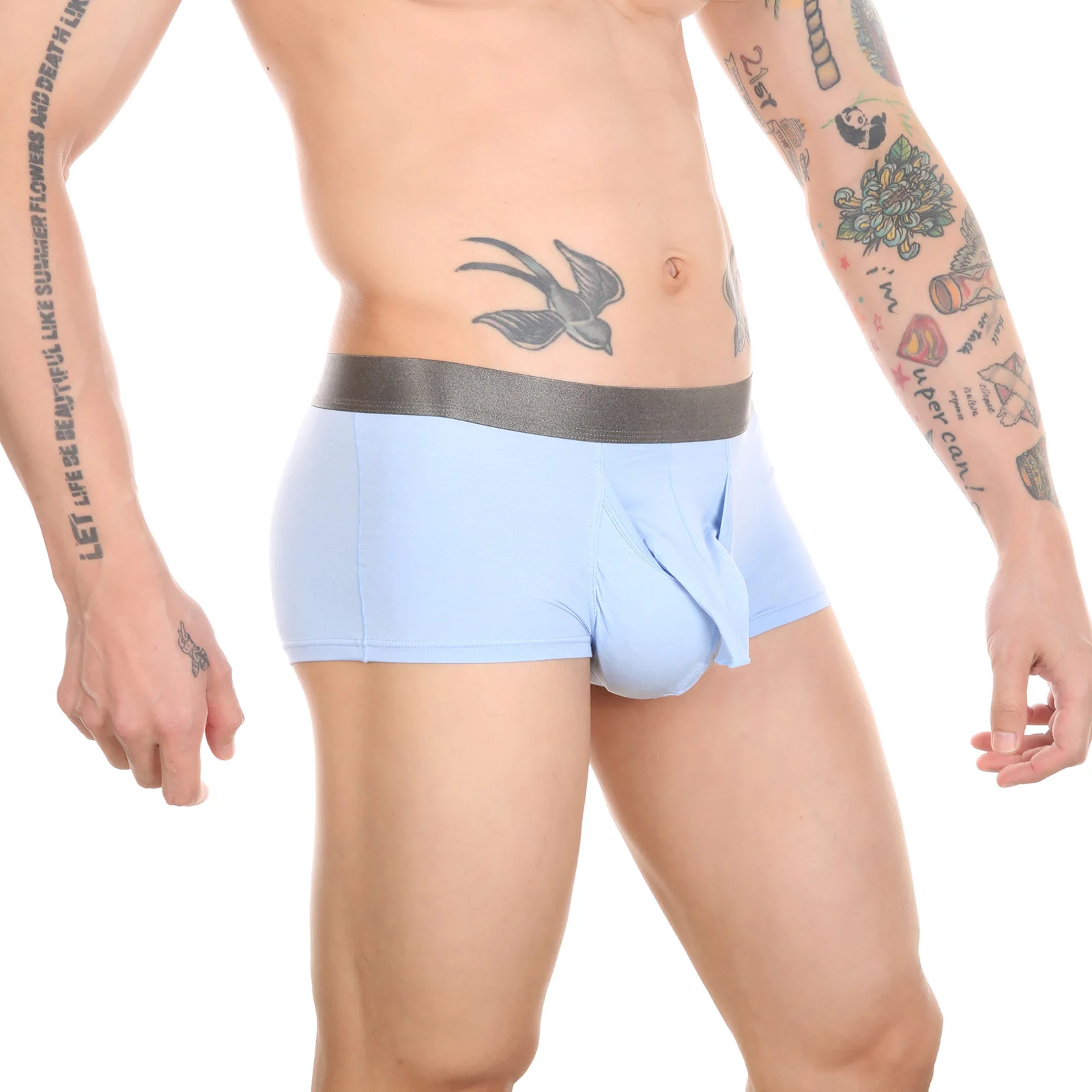 

Sexy Men Underwear Long Bulge Elephant Pouch Boxers Bamboo Fiber Soft Breathable Boxer Shorts Elastic Man Lingerie