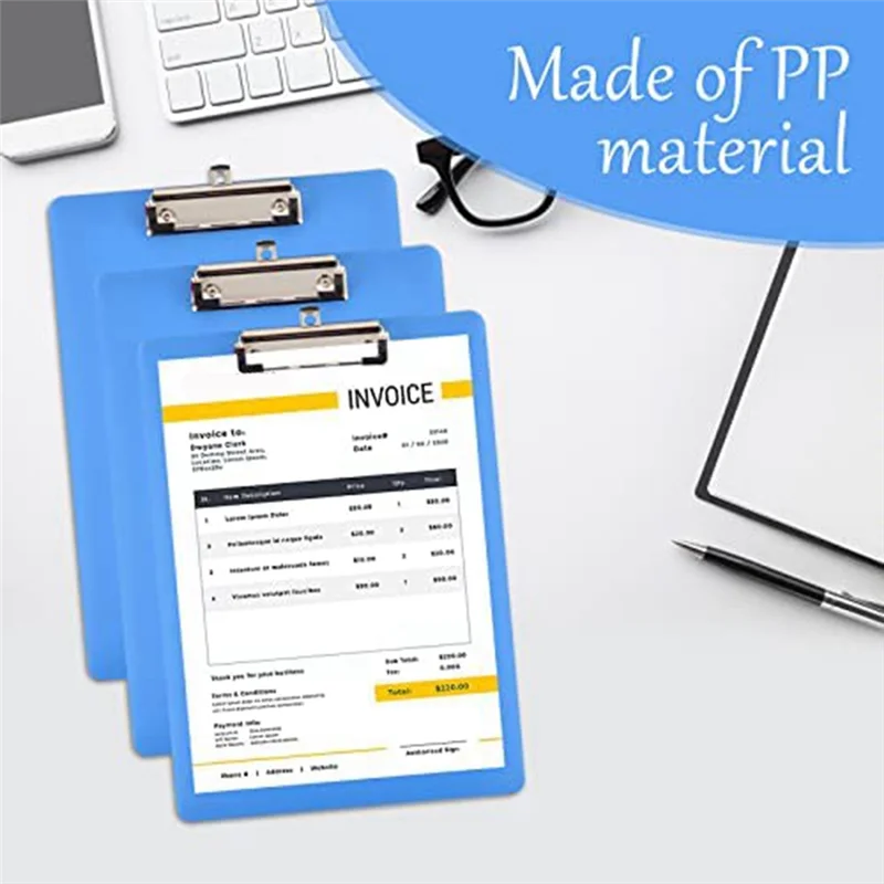 

ABFM-Magnetic Clipboards Clip With Low Profile Letter Size Clipboards 9X12.5Inch Standard Clip For Refrigerator Office Home