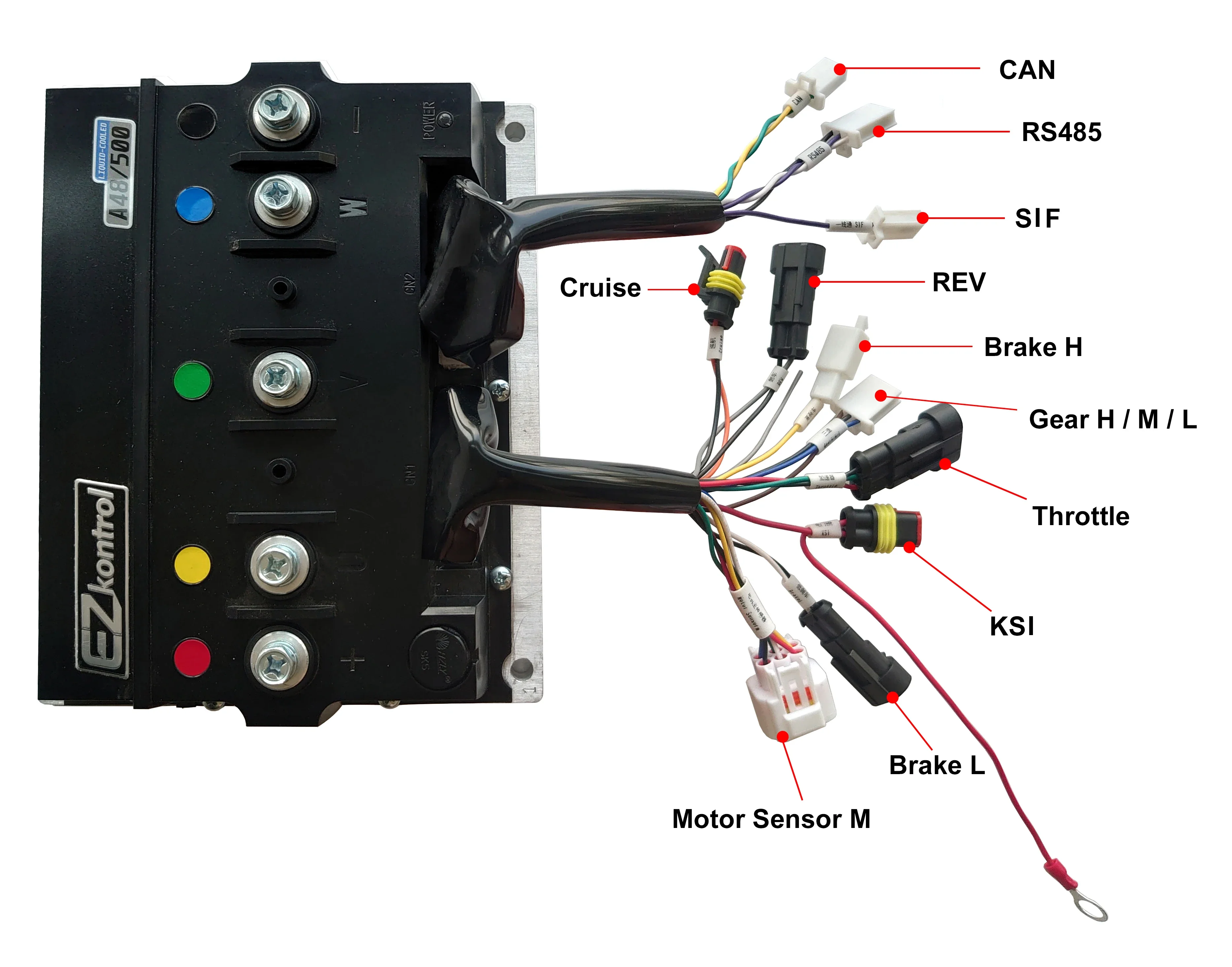 Pengendali gelombang sinus 48V/72V/96V 400A 500A pengendali motor listrik pengendali motor tanpa sikat desain baru grosir