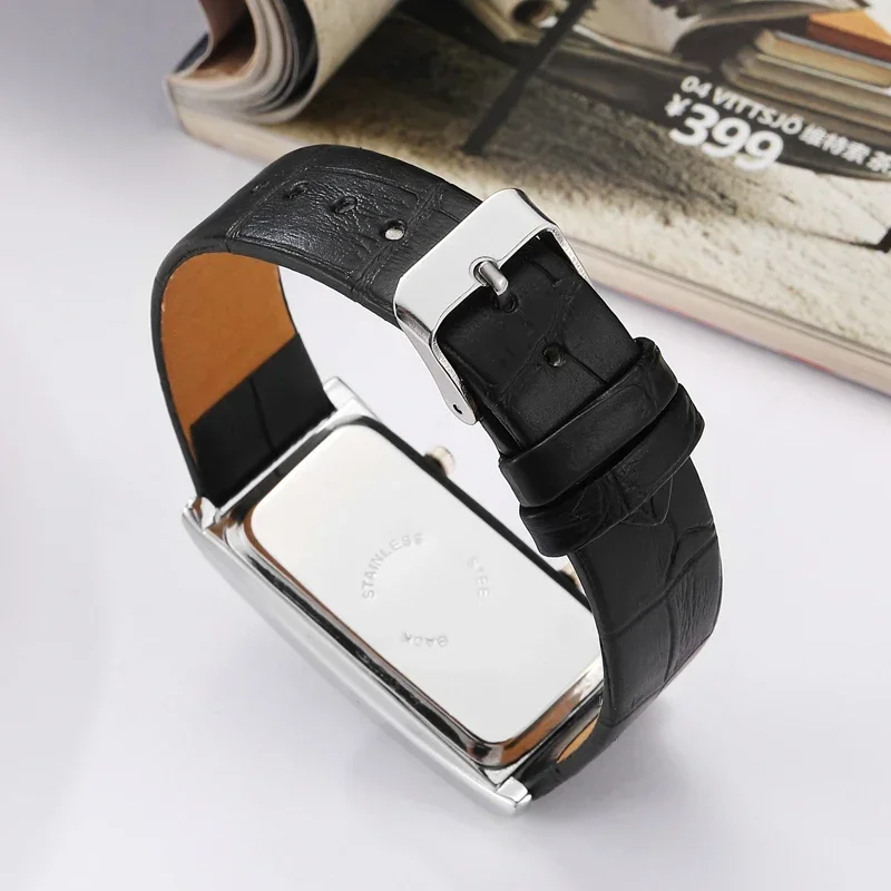 Ladies Minimalist Watch Double Dial Time Zone Women FashionElegant Wristwatch Quartz Clock Leather Unisex Strap Relogio Feminino