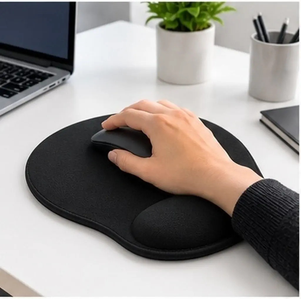 Mouse Mat Comfortable Pad with Wrist Rest Office Desk Hand Soft Cushion Gaming Desktop