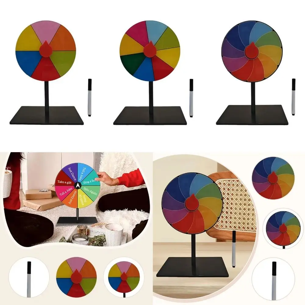 ABS Reusable Fortune Wheel Interactive Spin Wheel Color Roulette Wheel Assembly Spinner Game Table Prize Turntable Tradeshow Pub