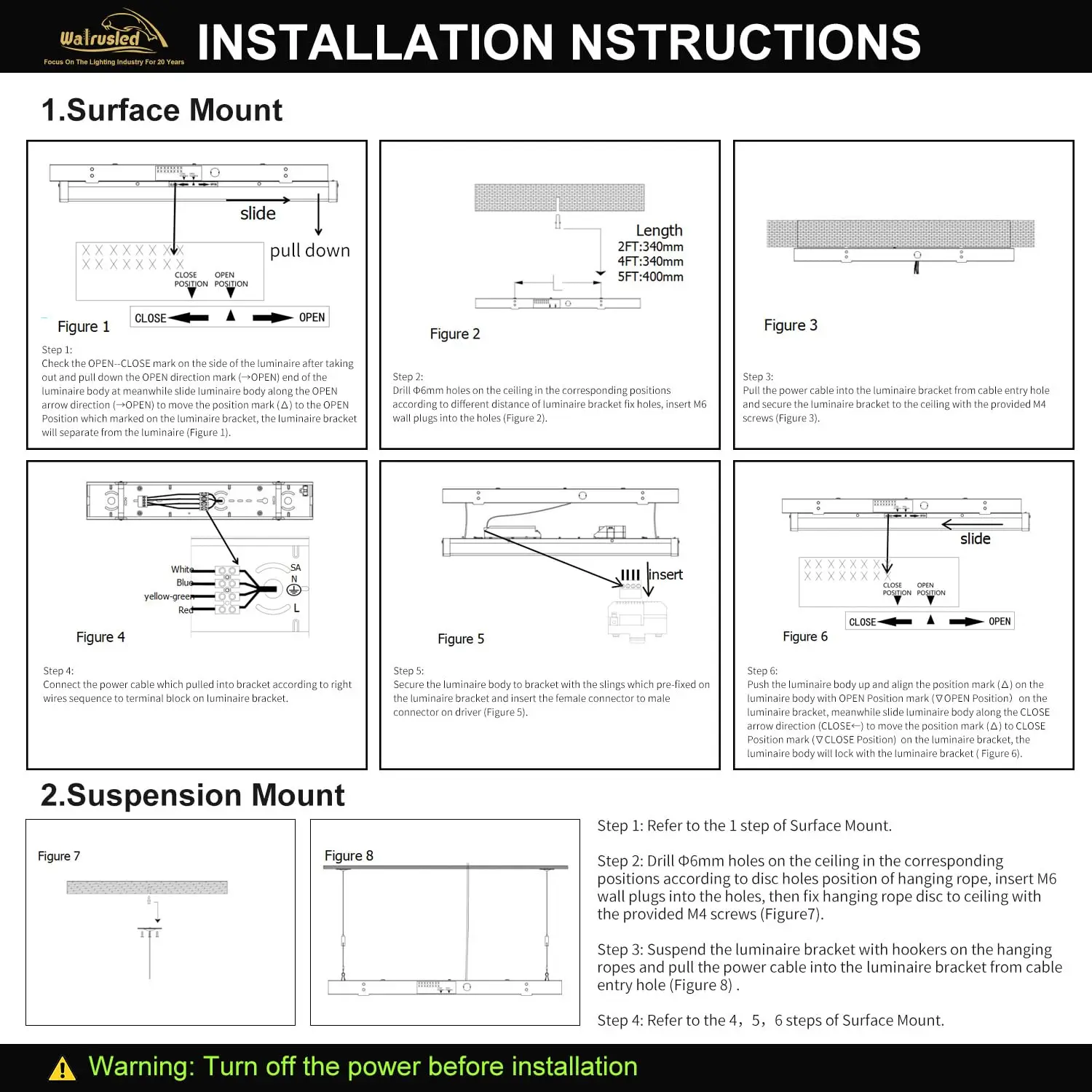 Luce avvolgibile per scale a LED da 4 piedi, 40W 5000lm 5000K 100-277V, plafoniera commerciale per negozio con avvolgimento LED da incasso FCC