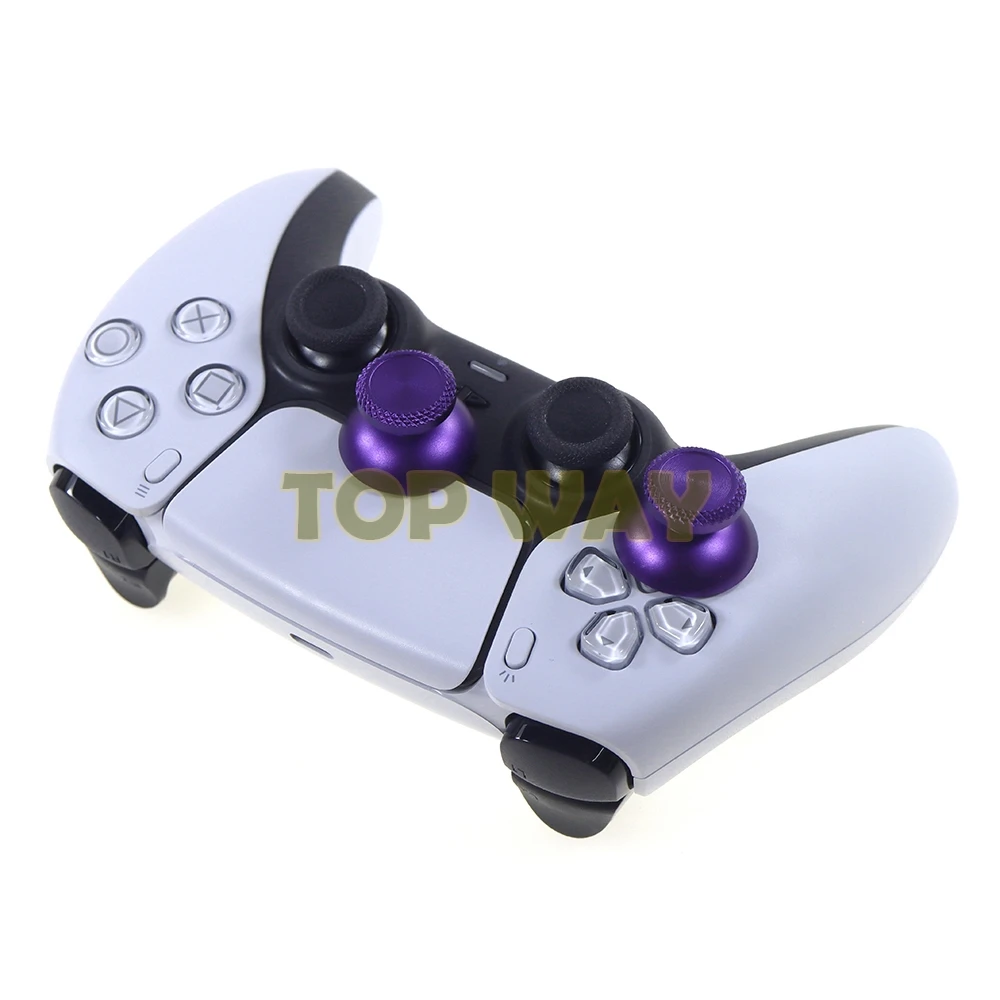 1 set di tappi bilancieri per console di gioco PS5 impugnature analogiche in metallo metallico in lega di alluminio stick adatto per tappo a fungo per controller PS5