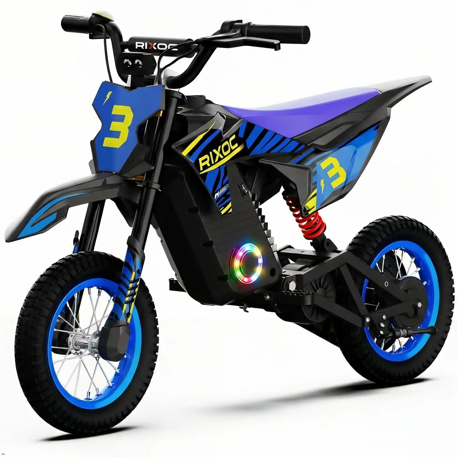 

DK-12 Electric Dirt Bike for Kids Ages 3-10, 700W Peak Motor Electric Motorcycle Up to 15.5MPH 36V Battery 14 Mile, Custom