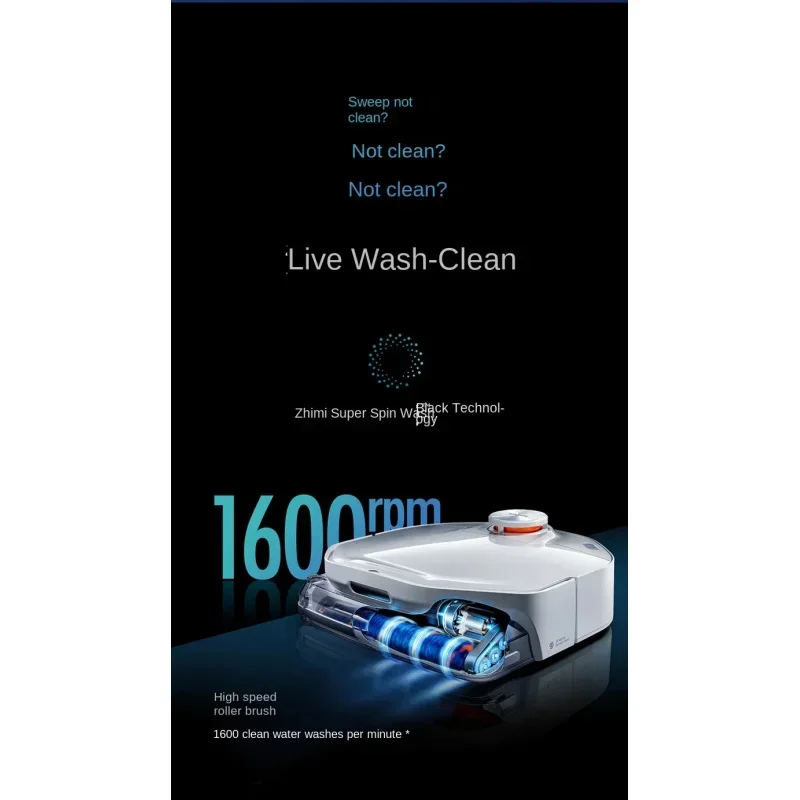 2024년형 완전 자동 가정용 지능형 링크 미지아 앱 스마트미플로어 청소 로봇