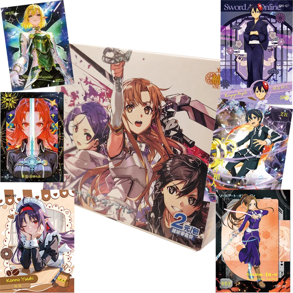 Popular Anime Sword Art Online Exclusive Peripheral Collection Cards Cartoon Enchanting Characters Peripheral Stylish Toys Cards