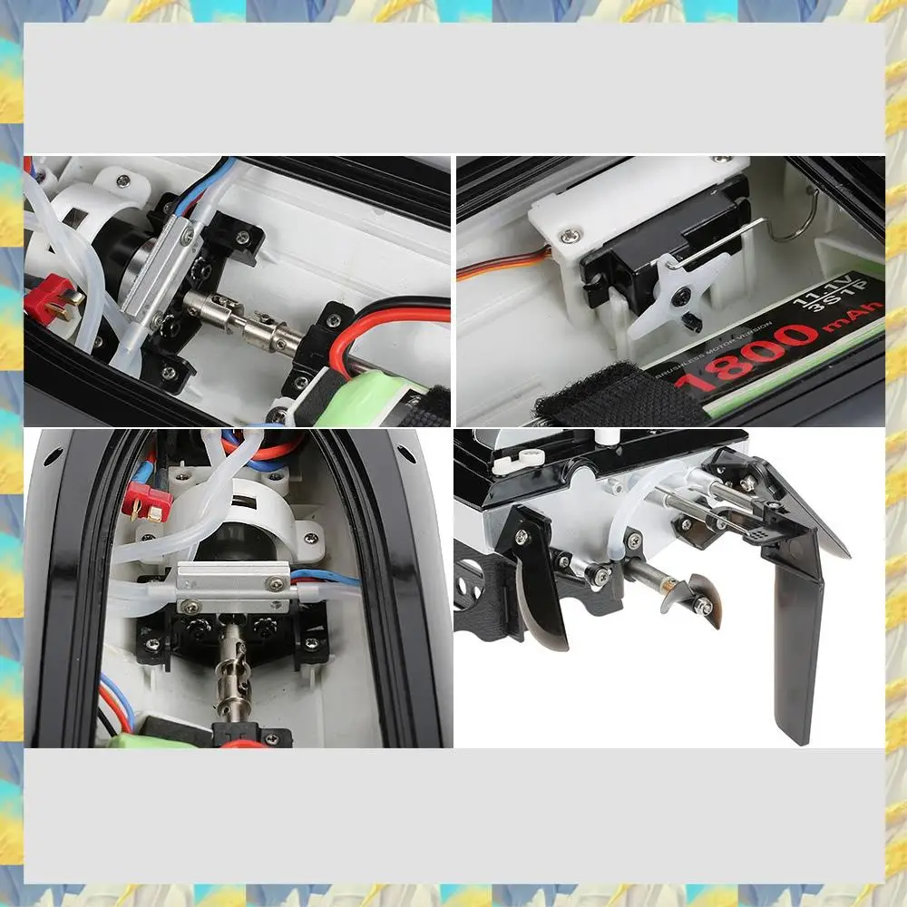 Smartwave-FT012-4 Tail Rudder Component Assembly For Feilun FT012 2.4G Brushless RC Boat Spare Parts Accessories，FT012-4 Tail Ru