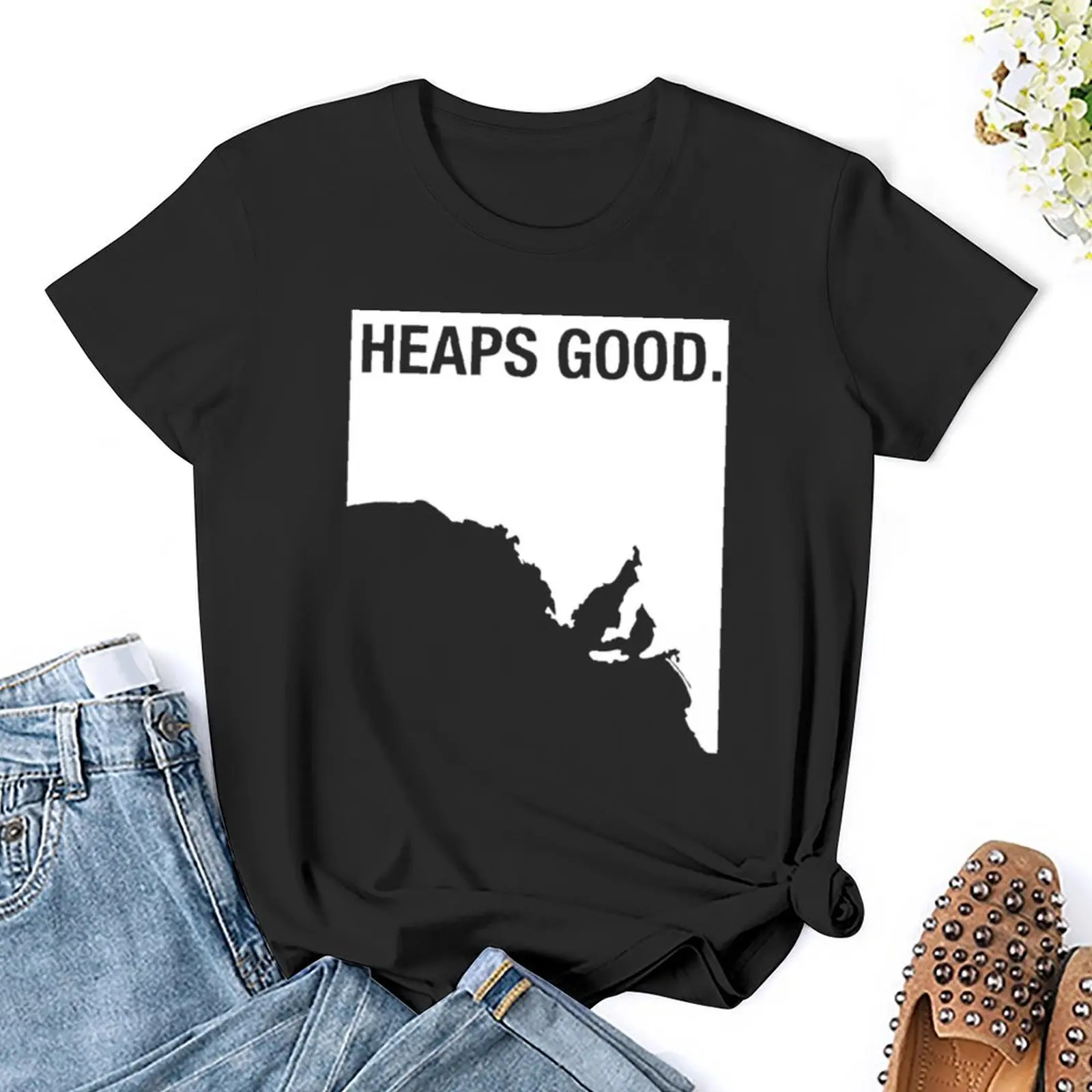 Heaps For Goods t-shirt nera t-shirt blanks summer top plain t-shirt per donna