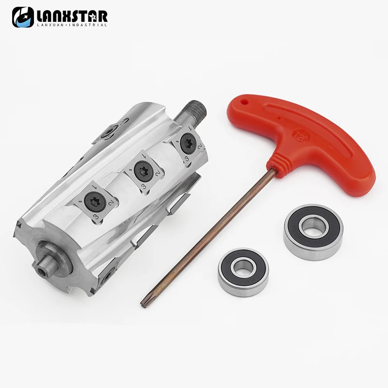 Electric Planer Spiral Knife Shaft ​for Flat Planing Planer Electric Planer Spiral Cutter Head Shaft Woodworking Spiral Planer