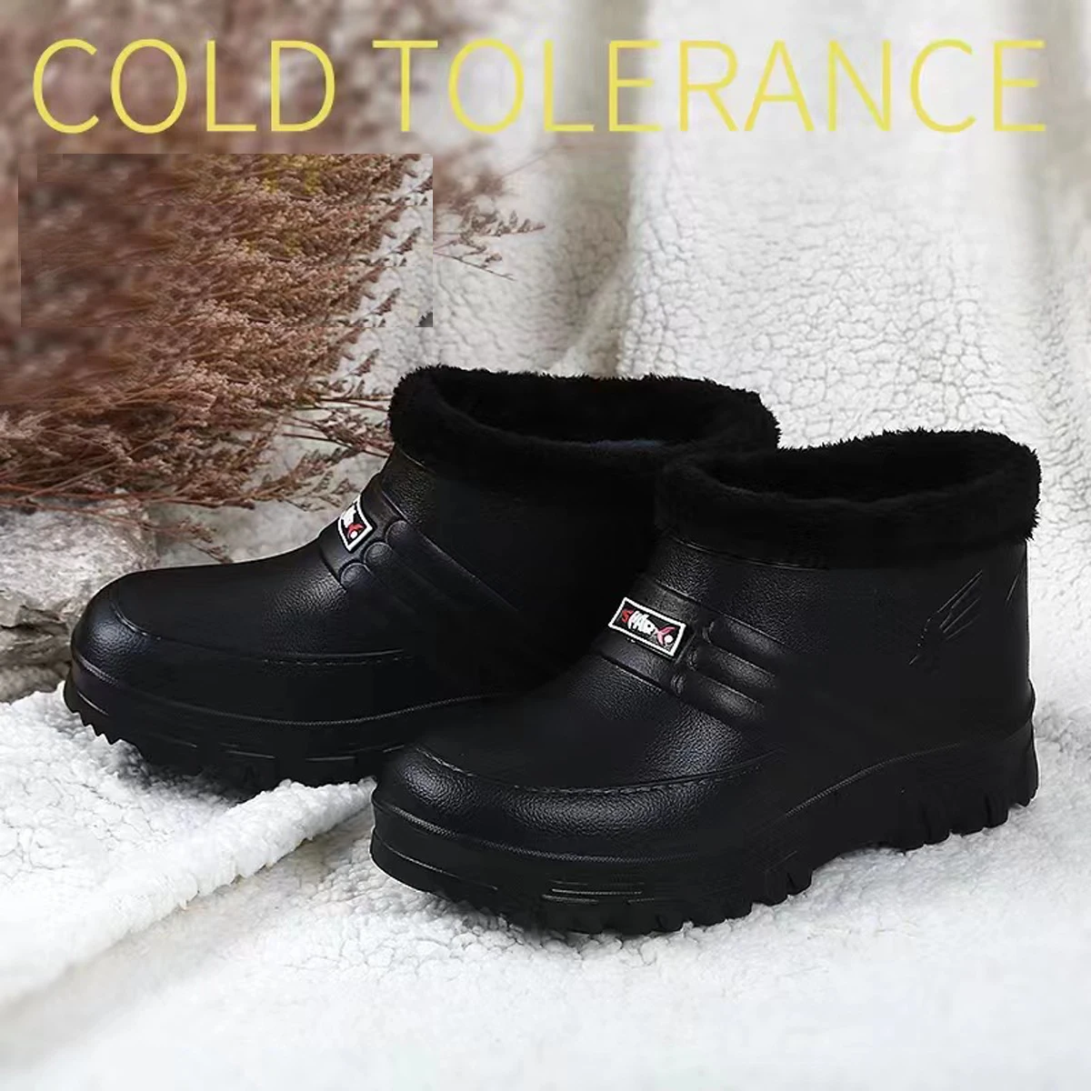 Botas de chuva quentes para homens mulheres eva sapatos acolchoados à prova dwaterproof água leve sola macia trabalho wear deslizamento inverno casual diário plus size