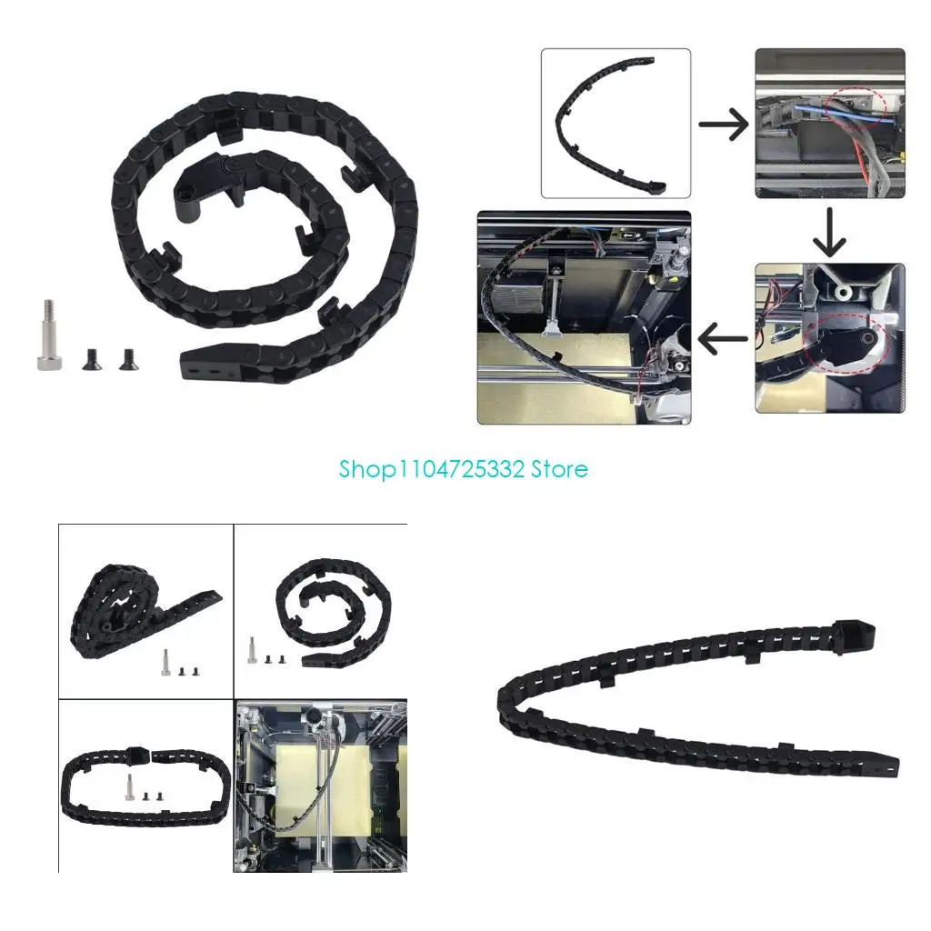 

P5EA Comprehensive K1Max Open Drag Chain for 3D Printing Includes Nylon Chain Screws and Printables Parts