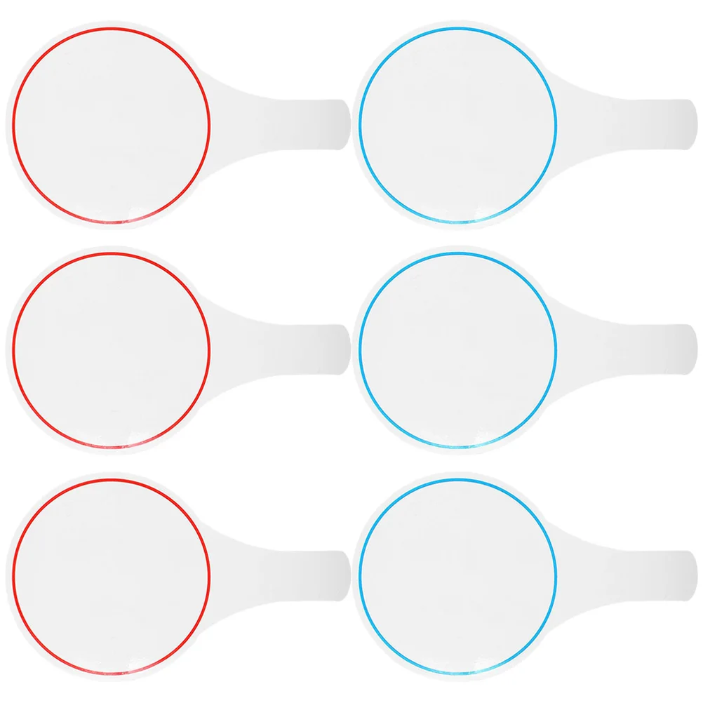 6pcs Scoreboard Erasable Whiteboard Rewritable Dry Paddle Mini Boards Practical Auctions Small Voting Handheld Thick
