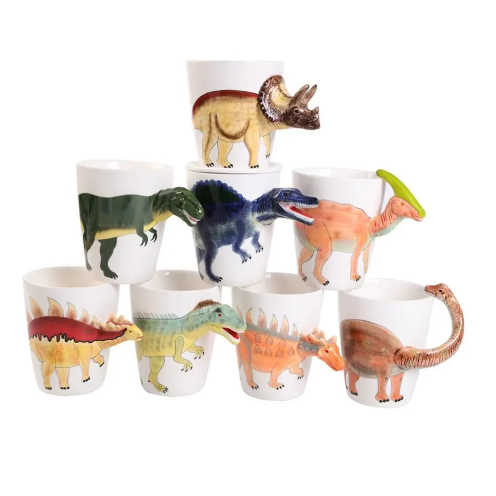 Ceramic Cup 3D Hand-Painted Animals Mug  Adorable Ceramic Coffee Mug with Handle