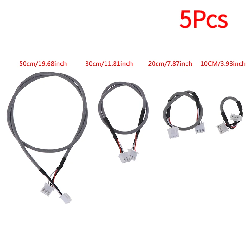 5Pcs XH2.54 3P Audio Signal 2.0 Channel Shielding Input Cable For HiFi Amplifier.