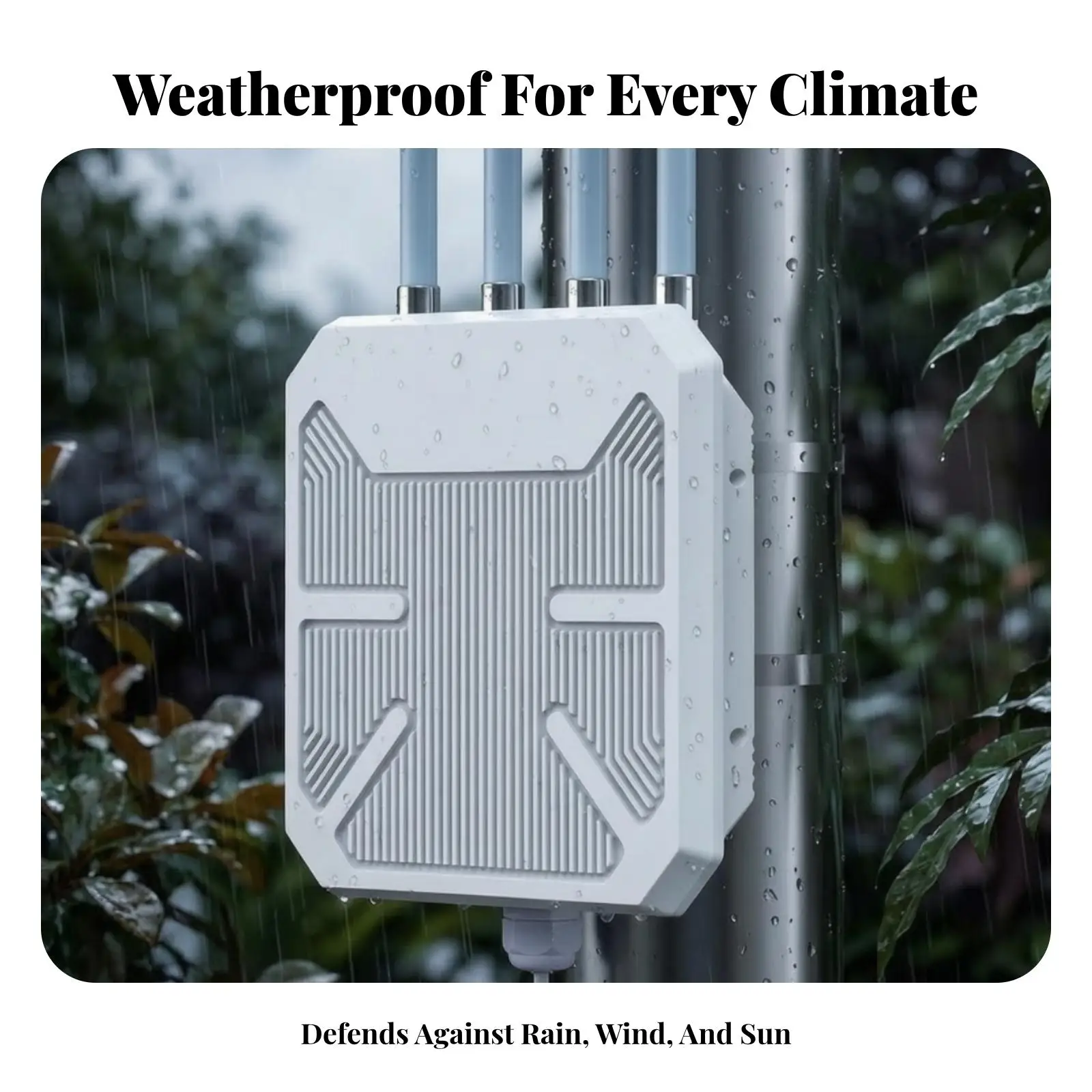 Outdoor Wireless Router 4 Antennas Outdoor Wifi Extender Wireless Extender IP67 Waterproof Wifi Range Extender