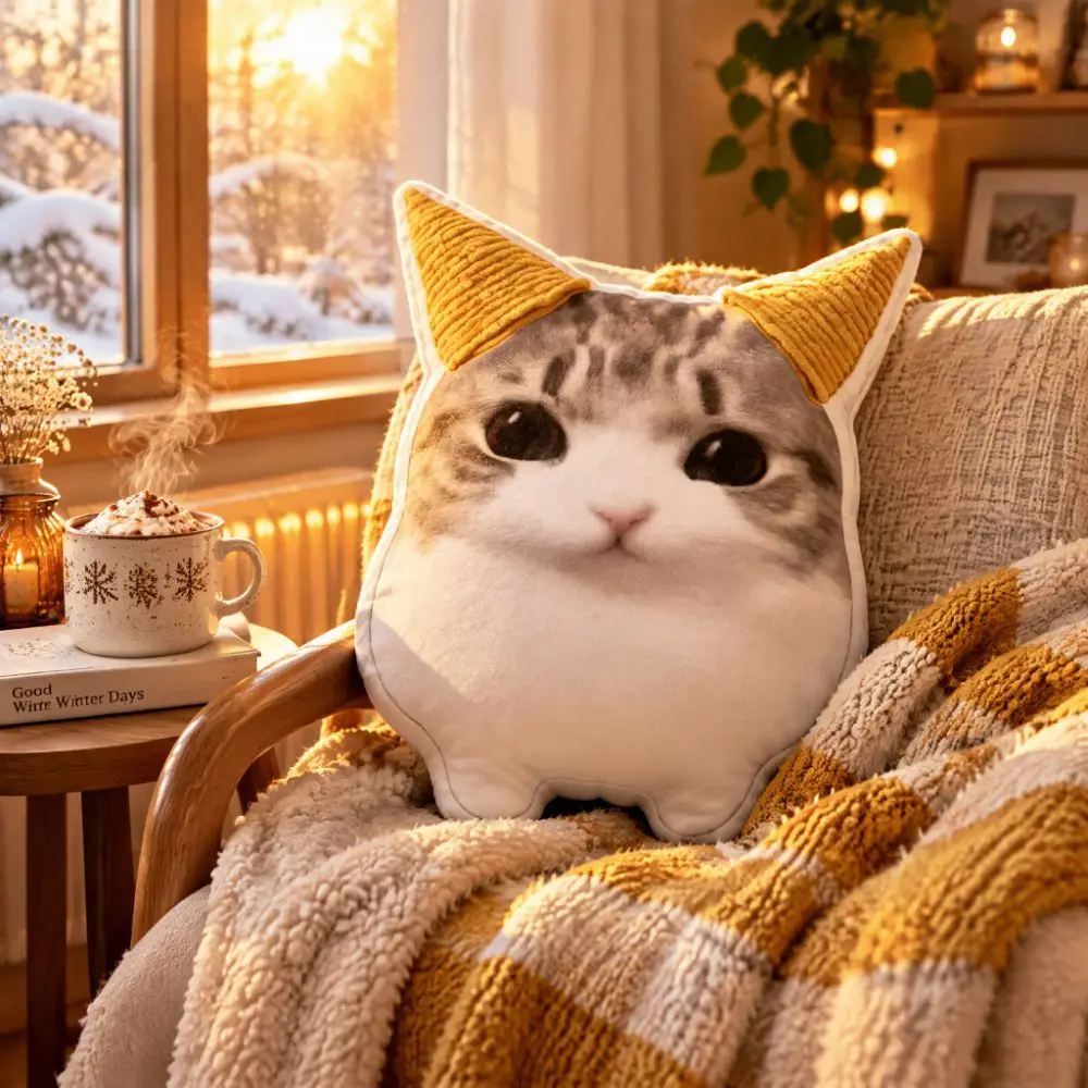Funny Crying Angry Cat Plush Pillow Round Head Cone Hat Cat Keychain 13/40cm Soft Printed Cat Cushion Birthday Gift