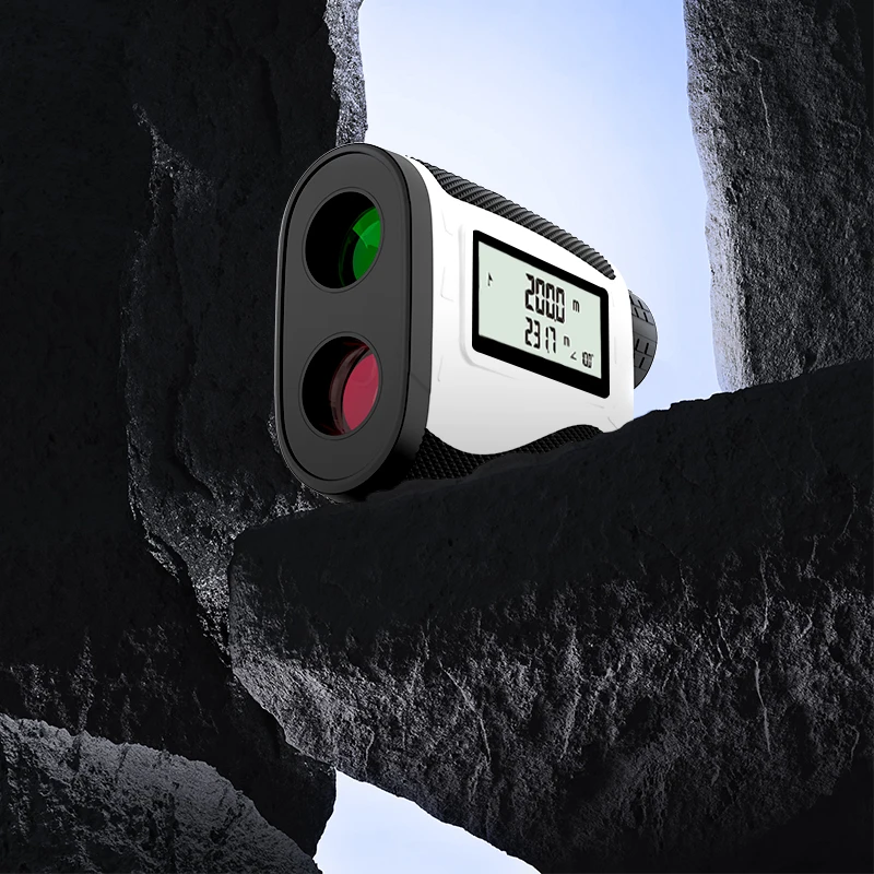 Smart Golf Laser with Voice System LCD Display Long Range Flagpole Lock Compact for Sports & Club Use Rangefinder