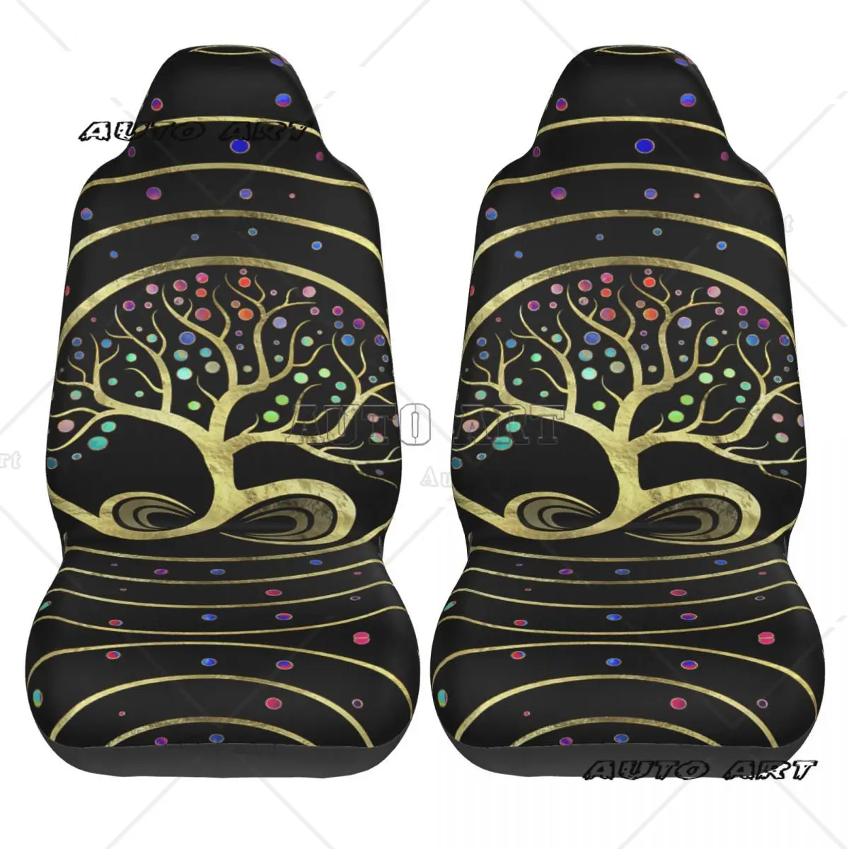 Tree Of Life - Infinity Spiral Car Seat Cover Custom Printing Universal Front Protector Accessories Cushion Set