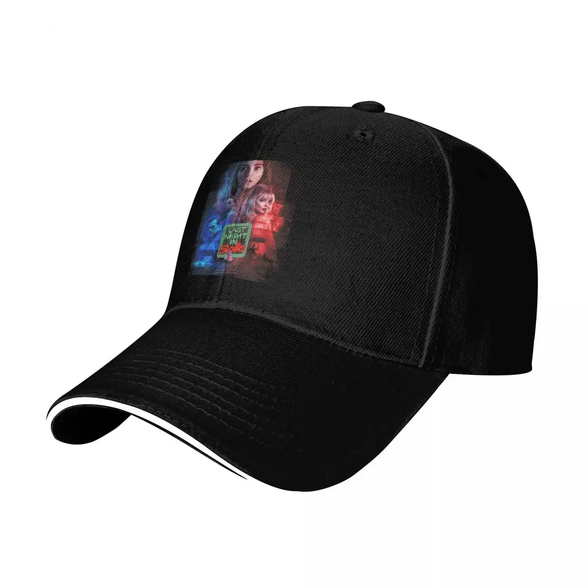 Last Night In Soho Poster Baseball Cap Adjustable Buckle Closure Moisture Wicking Quick Dry Curved Brim Classic Fit