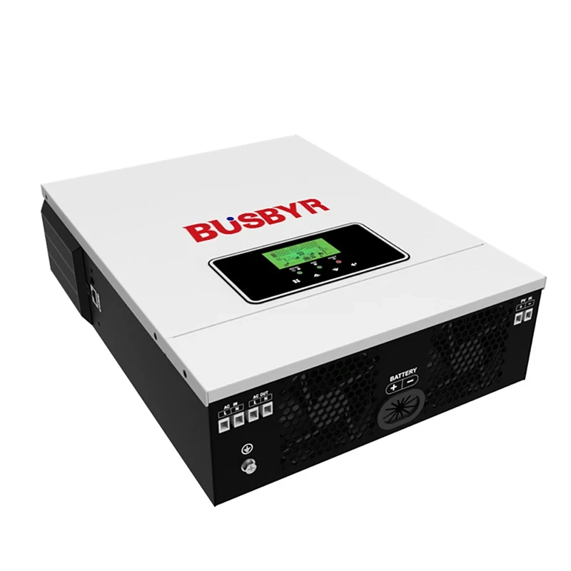 Imagem -03 - Busbyr-inversor Solar Híbrido Inversor de Onda Senoidal Pura Inversor com Controlador de Carregador Solar Mppt 80a 30400vdc 12v 220v 1.6kw 2000w