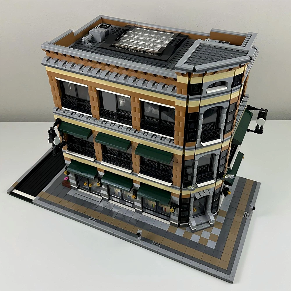 4476PCS MOC Vendita Calda Città Strada Libreria Caffè Negozio di Modelli Blocchi di Costruzione Modulari FAI DA TE Ragazzi Giocattoli Educativi Regalo di Capodanno