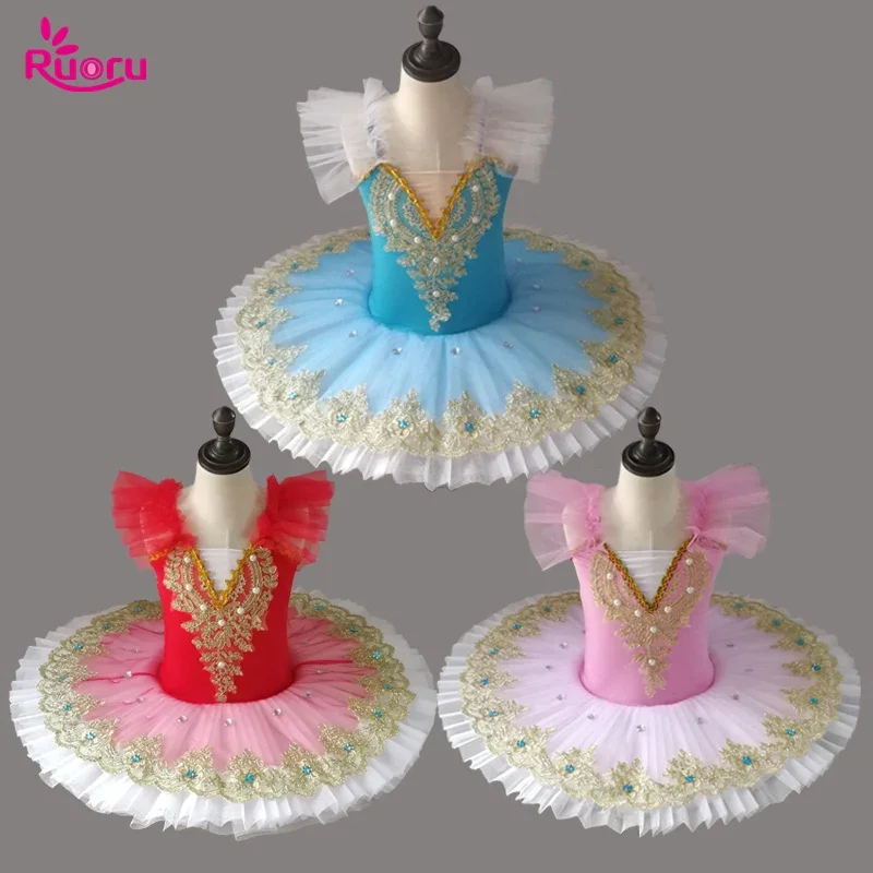 

Ruoru Professional Ballerina Ballet Dress Skirt Tutu for Child Kids Girls Adults Pancake Tutu Dance Costumes Ballet Dress Girls