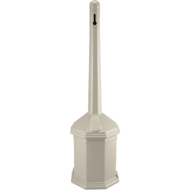 710302 Smoker’s Outpost Site Saver Hexagon Shape Cigarette Collector Receptacle Container, Beige