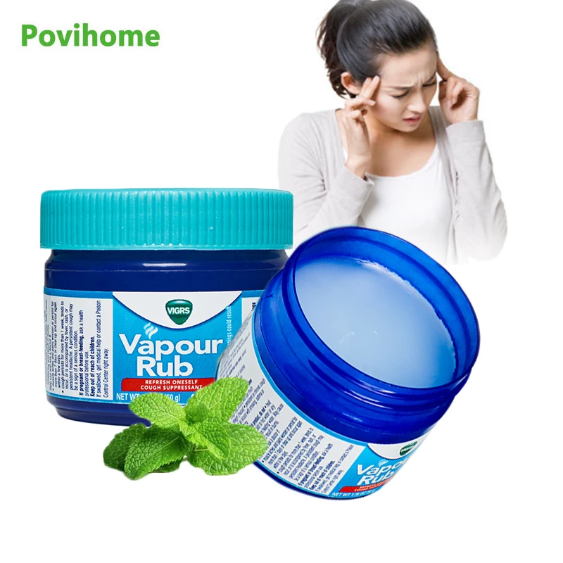 

1Pcs 50g Vapour Rub White Mint Cream Cooling Oil Tiger Balm Relieve Headache Dizziness Mosquito Bite Itching Refreshing Plaster