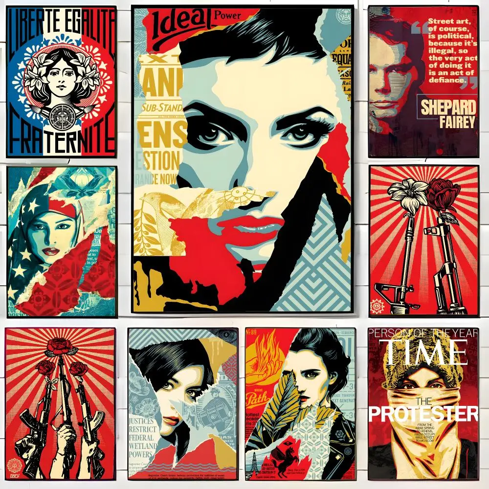 Street Art S-Shepard Fairey Poster Wall Art Print Decorative Mural Home Decor Gift Unframed