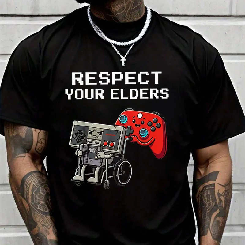 

Retro Gaming Funny Gamer Controller 80s Men's Fashion T-shirt Casual Trendy Tshirts For Summer Short Sleeve Comfortable Tops