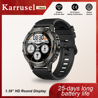 Outdoor Waterproof Smart Watch With Flashlight Health Monitoring Exercise Tracking Bluetooth Call Voice Assistant Android Apple