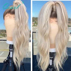 Perruque Full Lace Wig Loose Wave naturelle, cheveux humains, couleur blond platine cendré, 180% Qearl, Free Part, bon marché, 60 #13x6