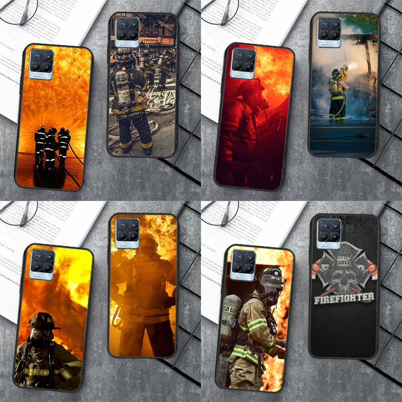 Firefighter Heroes For Realme C55 C35 C33 C31 C30 C21Y GT Neo 5 3T OnePlus 11 10 9 Pro 10T Nord 2 3 2T CE Case