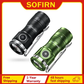 Sofirn 미니 SC13 SST40 LED 1300lm 전술 18350 충전식 손전등 6000K 키 체인 비상 토치 Led 라이트 마그네틱