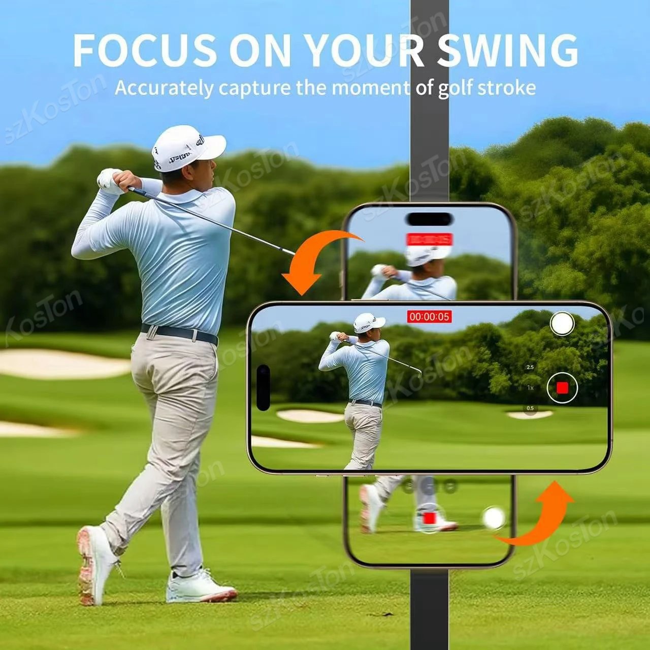 360 °   조절 가능한 자석 휴대폰 홀더 체육관 운동 기록용 휴대폰 스탠드 골프 카트 액세서리 아이폰 17-12 시리즈용