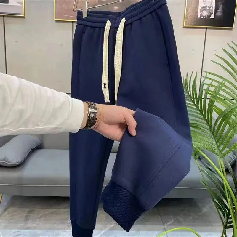 Spring New High-end Chinese Cotton Trousers Versatile Handsome Fashionable Casual Pants Pure Cotton Sports Pants