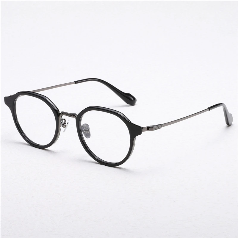 

Optical Eyeglasses For Men Women Retro Designer GMS-636TS Fashion Oval Titanium Fiberglass Frames European and American Style